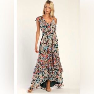 Lulu's Multicolor Floral Maxi Dress